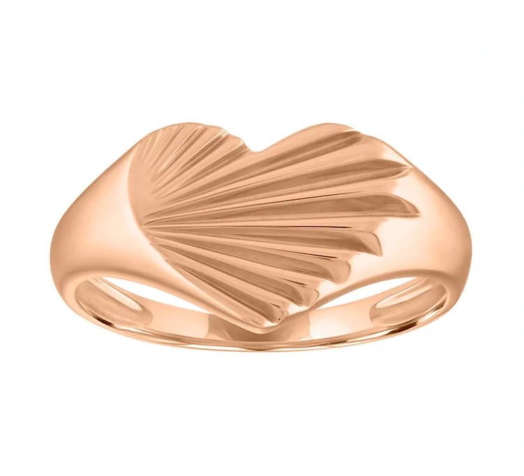 Unique Wedding Bands-The Margaret Fluted Heart Ring