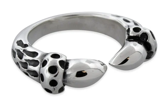 Artistic Diamond Rings-Ladies' Sterling Silver Cat Nails Ring