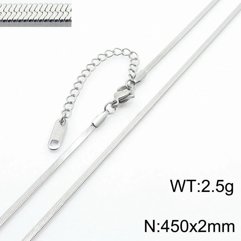 2mm45cm Silver