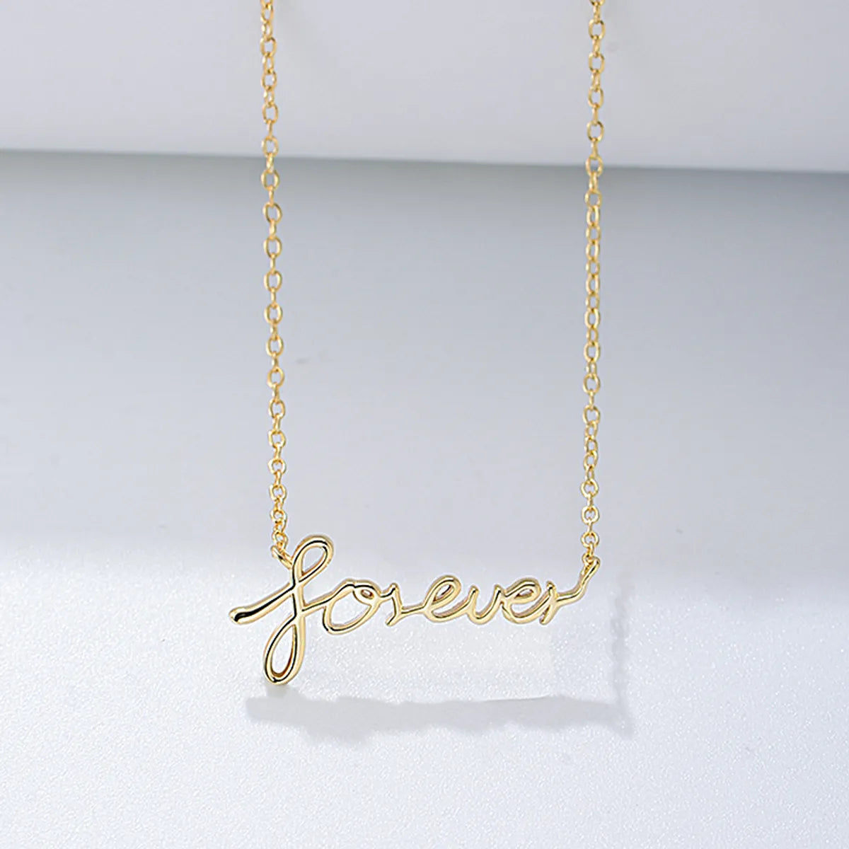 Custom Engraved Necklaces-Ig Style Letter Sterling Silver Plating 14k Gold Plated Rhodium Plated Pendant Necklace