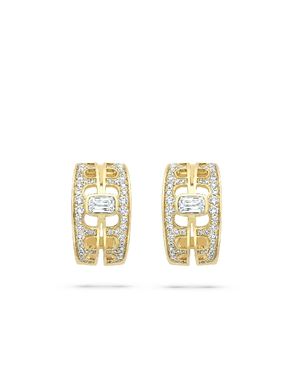 Personalized Gemstone Earrings-The Boodles National Gallery Collection - Perspective Ashoka Yellow Gold Earrings