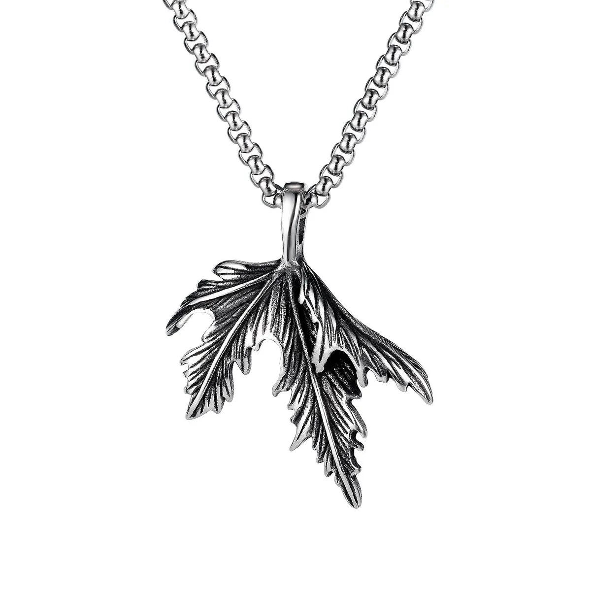 Small Leaves Titanium Steel Necklace