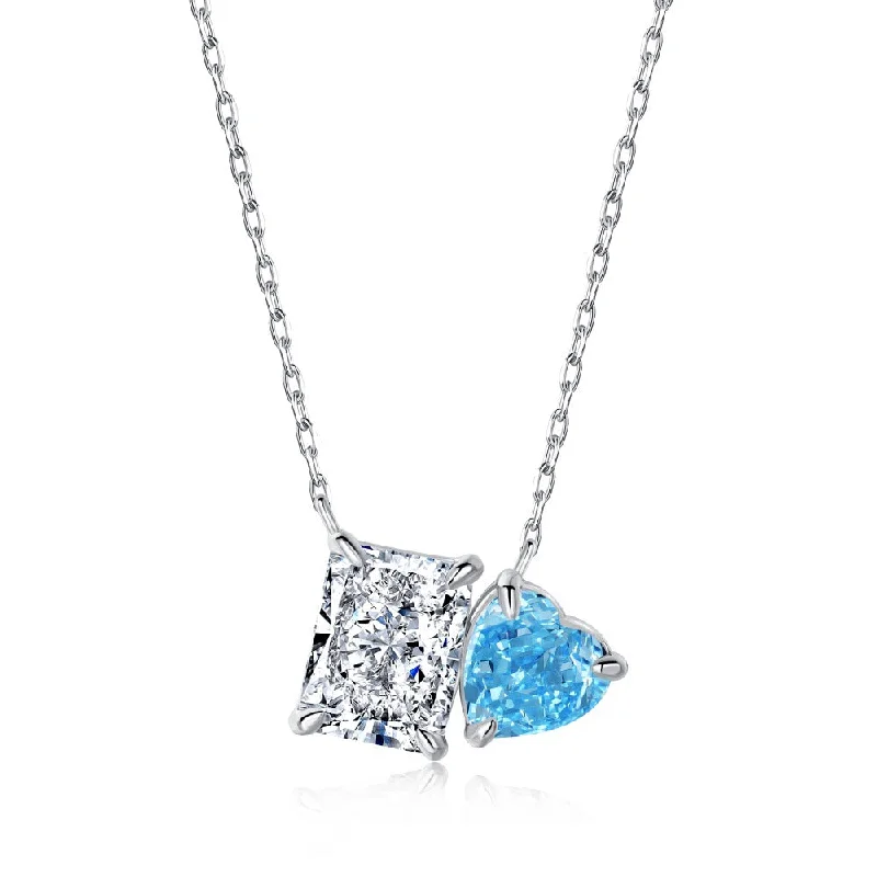 Platinum Blue Diamond Dy190372-S-W-BA