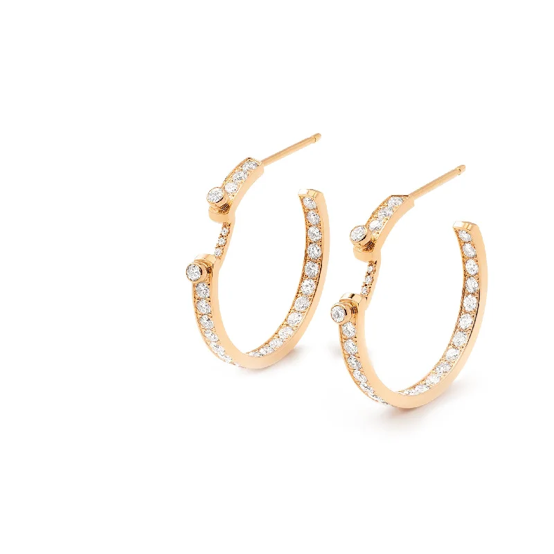 Trendy Dangle Earrings-Eternity Tuxedo Hoops