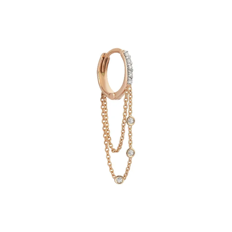 Statement Gold Earrings-Antoinette Dangling Hoop Earring