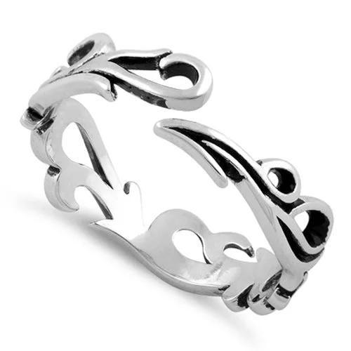 High-Quality Engagement Rings-Sterling Silver Tribal Ring