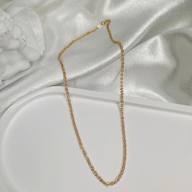 Gold Thick Flash O Chain 45cm