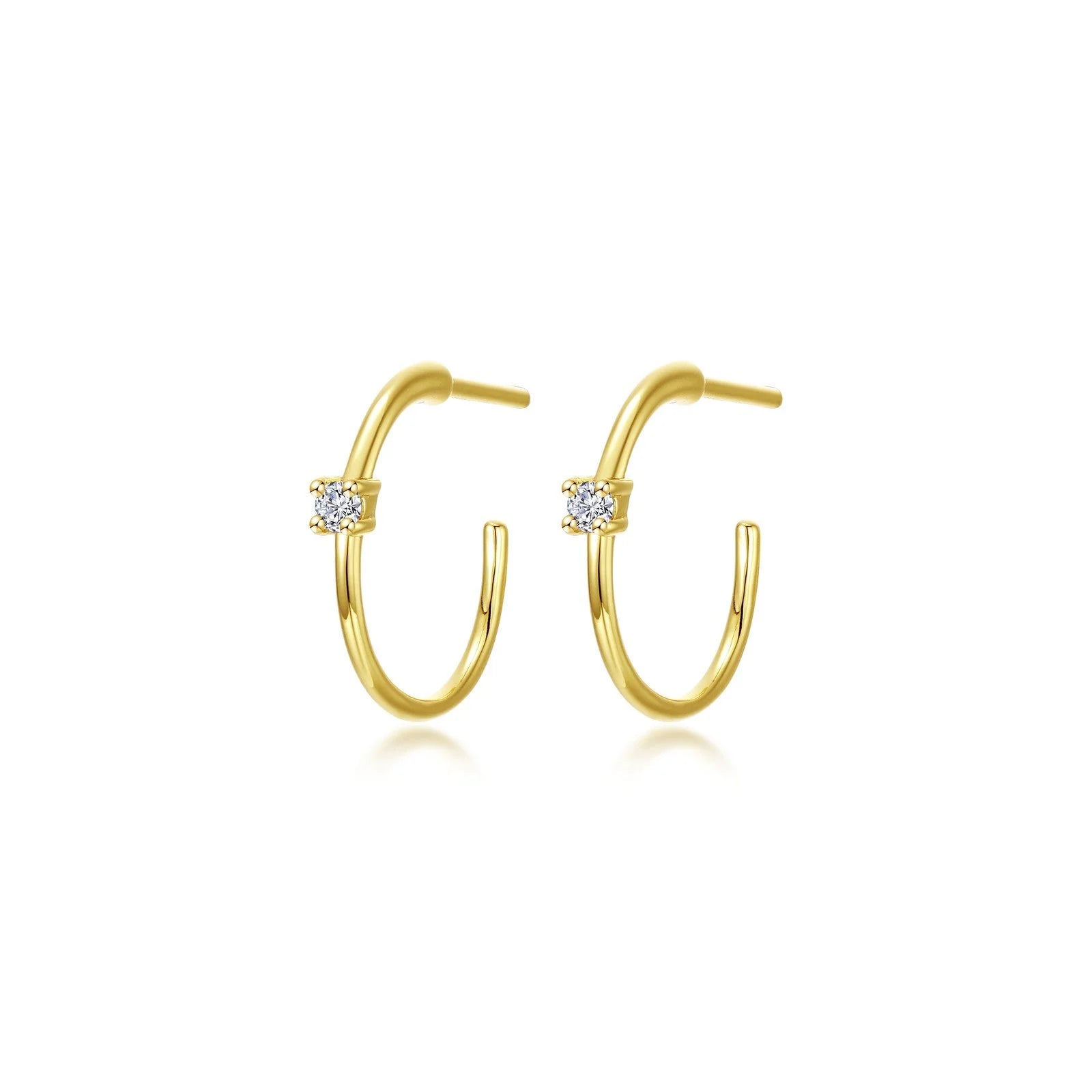 Colorful Drop Stud Earrings-Lafonn Simulated Diamond 25mm High Polished Hoop Earrings E0629CLG00