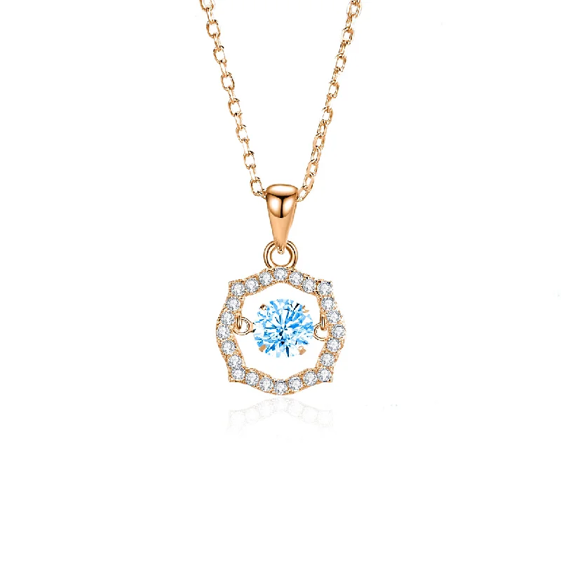 Zircon Blue Diamond Rose Gold