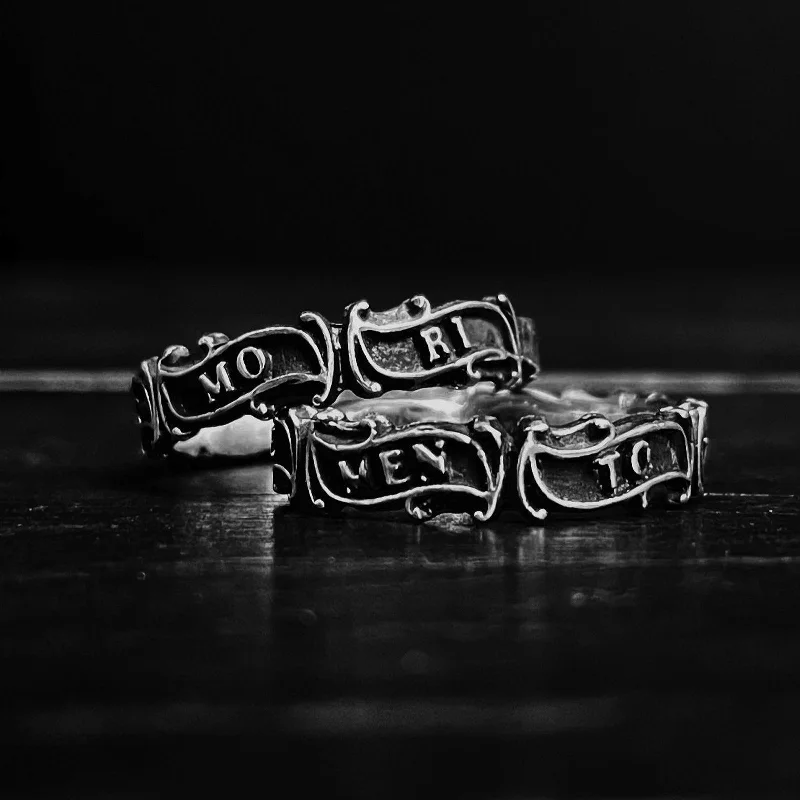 Men’s Gold Rings-Memento Mori - Mourning Band