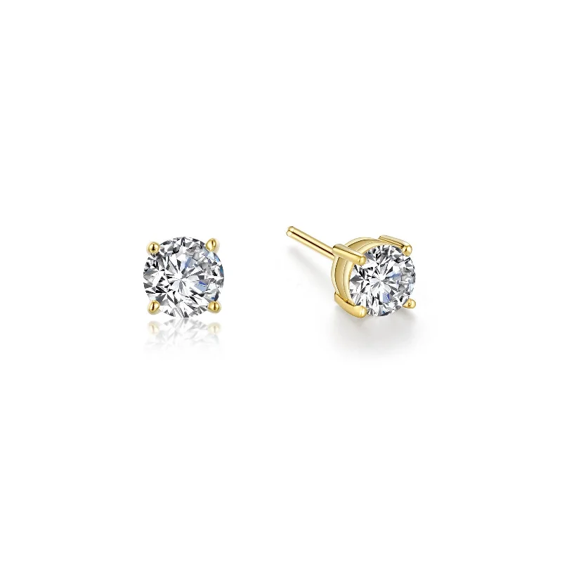 Handcrafted Gold Earrings-Lafonn Simulated Diamond 0.50ct Stud Earrings E0243CLG