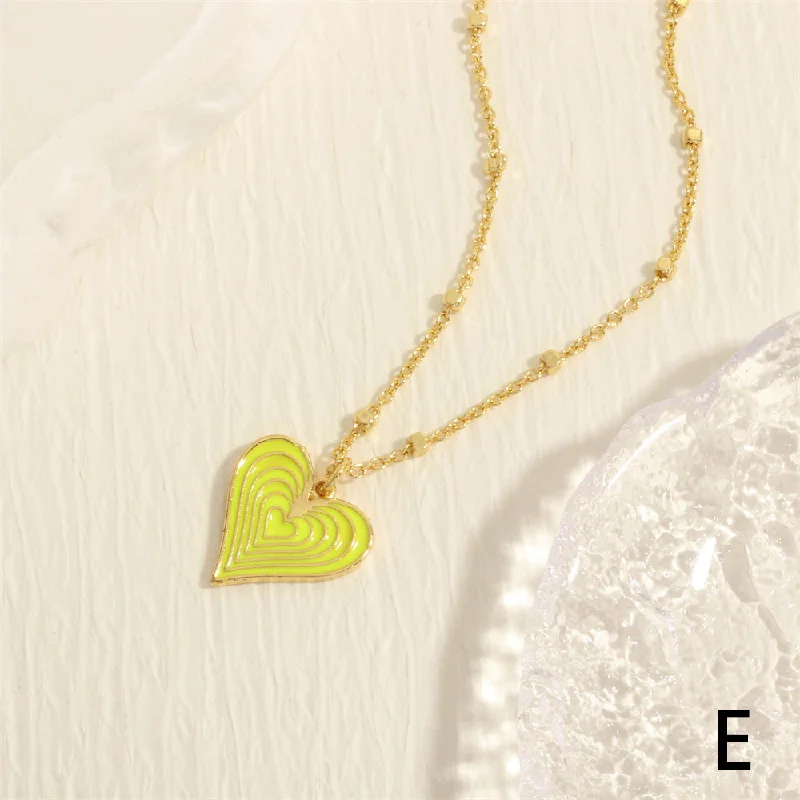 NE2121-Yellow Dripping Heart