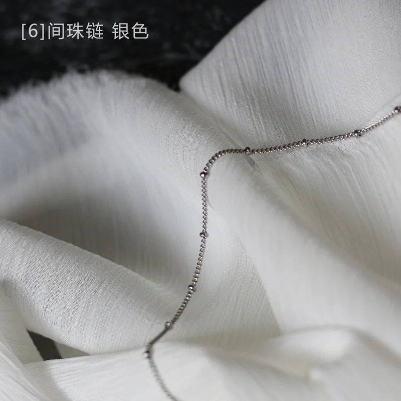 [6] Room Bead Necklace Silver 45cm