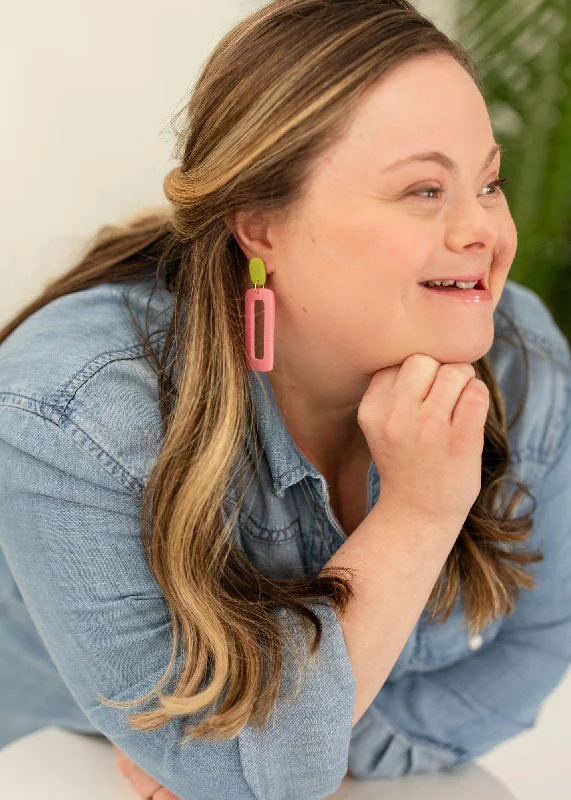 Multi-Stone Earrings-Strawberry Fizz Statement Earrings