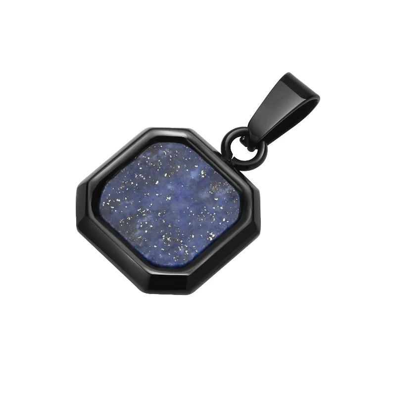 Lapis Lazuli Black Pendant without Necklace