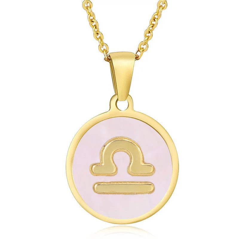 Pink Shell-Libra (Including Chain)