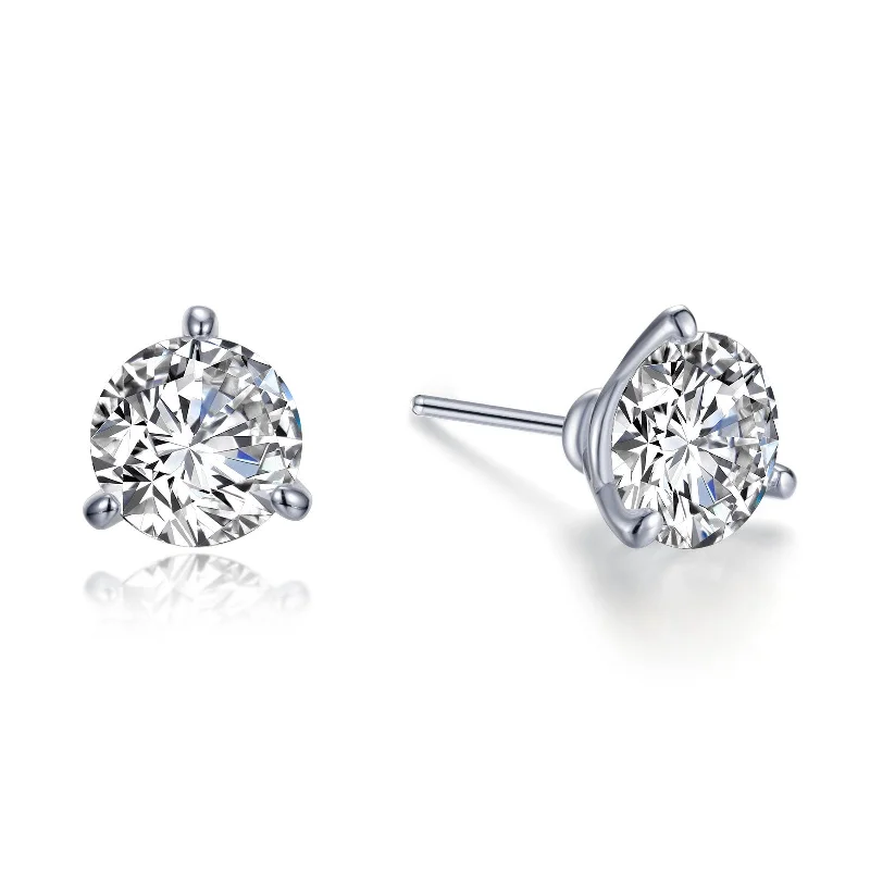 Crystal and Pearl Earrings-Lafonn Simulated Diamond 4.0ct Martini Stud Earrings E0207CLP