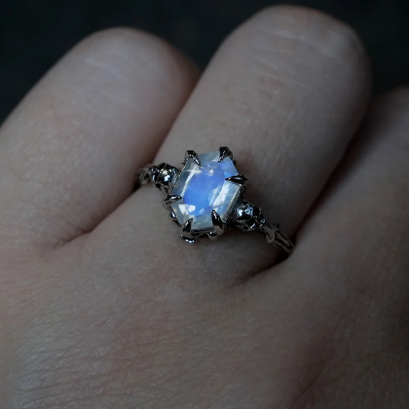 Gold-Plated Wedding Rings-Elysium Ring - Moonstone (One of a kind)