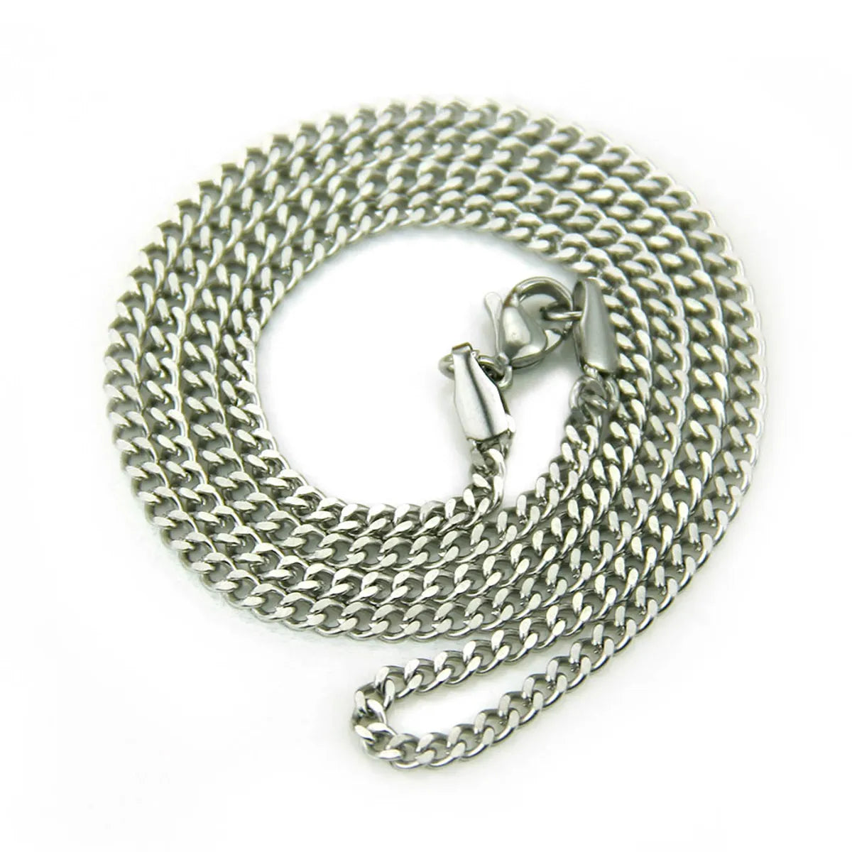 Silver-45 * 0.3cm Stainless Steel Cuban Link Chain