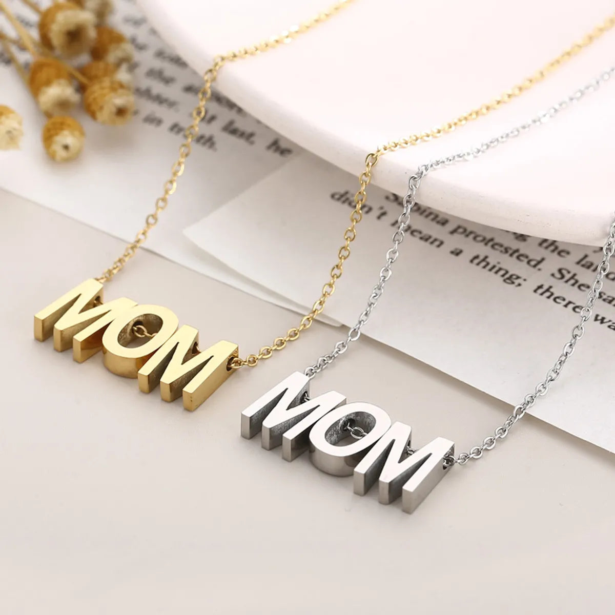 Trendy Pendant Necklaces-1 Piece Fashion Letter Titanium Steel Plating Pendant Necklace