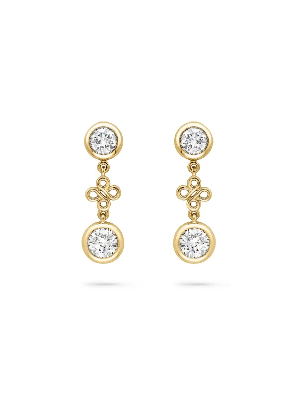 Large Pearl Drop Earrings-Beach Yellow Gold Detachable Diamond Drop Earrings