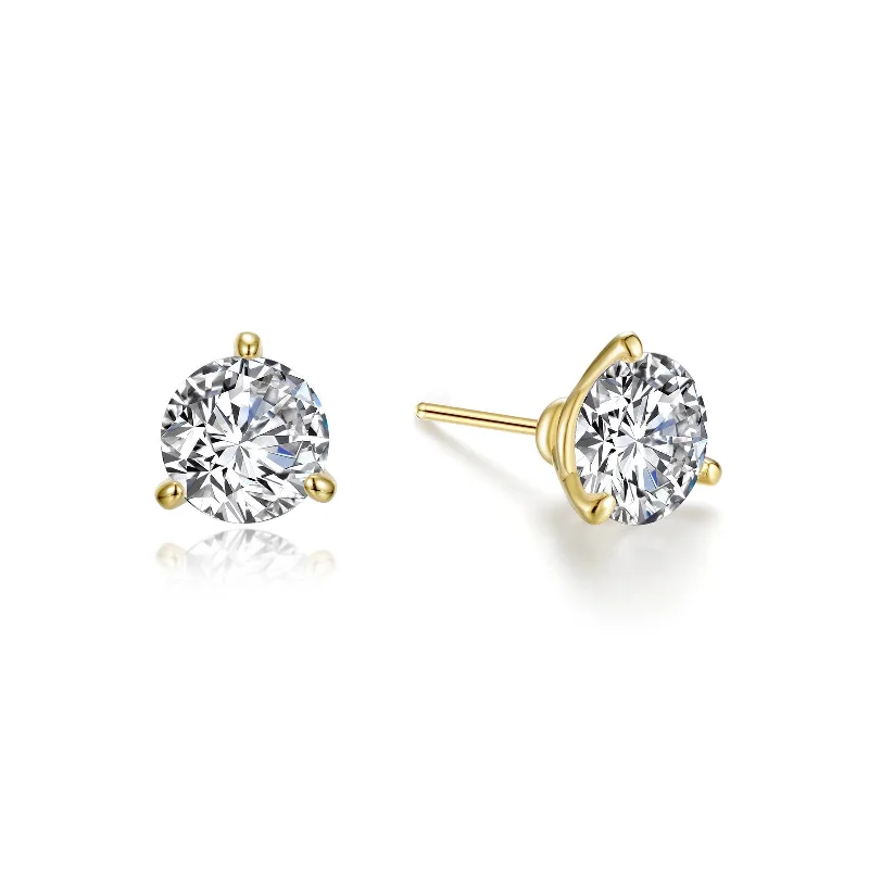 Artistic Stud Earrings-Lafonn Simulated Diamond 2.0ct Martini Stud Earrings E0205CLG