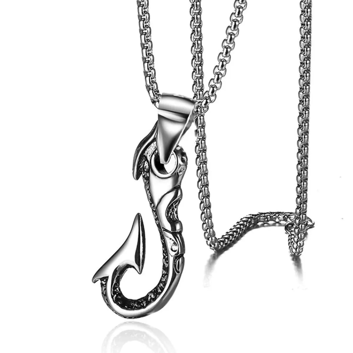 Fishhook Titanium Steel Necklace