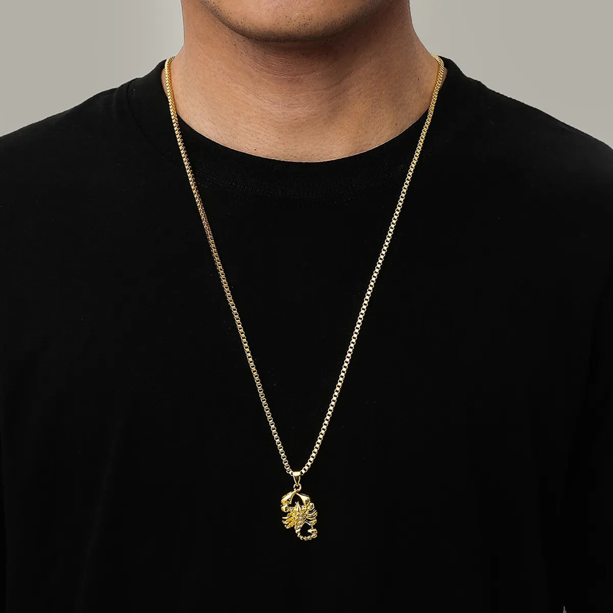 Trendy Choker Necklaces-1 Piece Simple Style Scorpion Alloy Plating Men'S Pendant Necklace