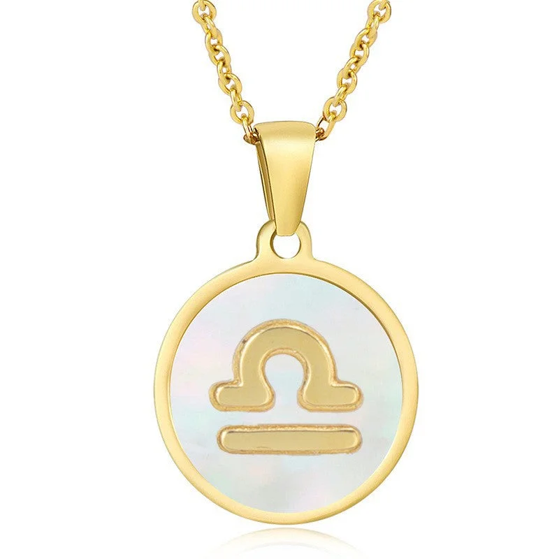 White Shell-Libra (Including Chain)