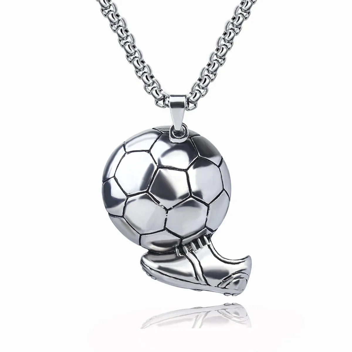 Football Titanium Steel Necklace