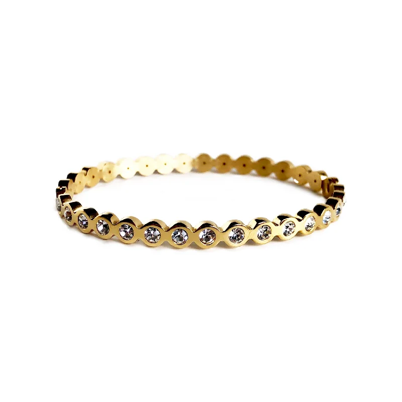 Simple Custom Bracelets-CZ Bangle