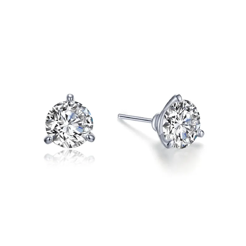 Small Gemstone Drop Earrings-Lafonn Simulated Diamond 2.0ct Martini Stud Earrings E0205CLP00