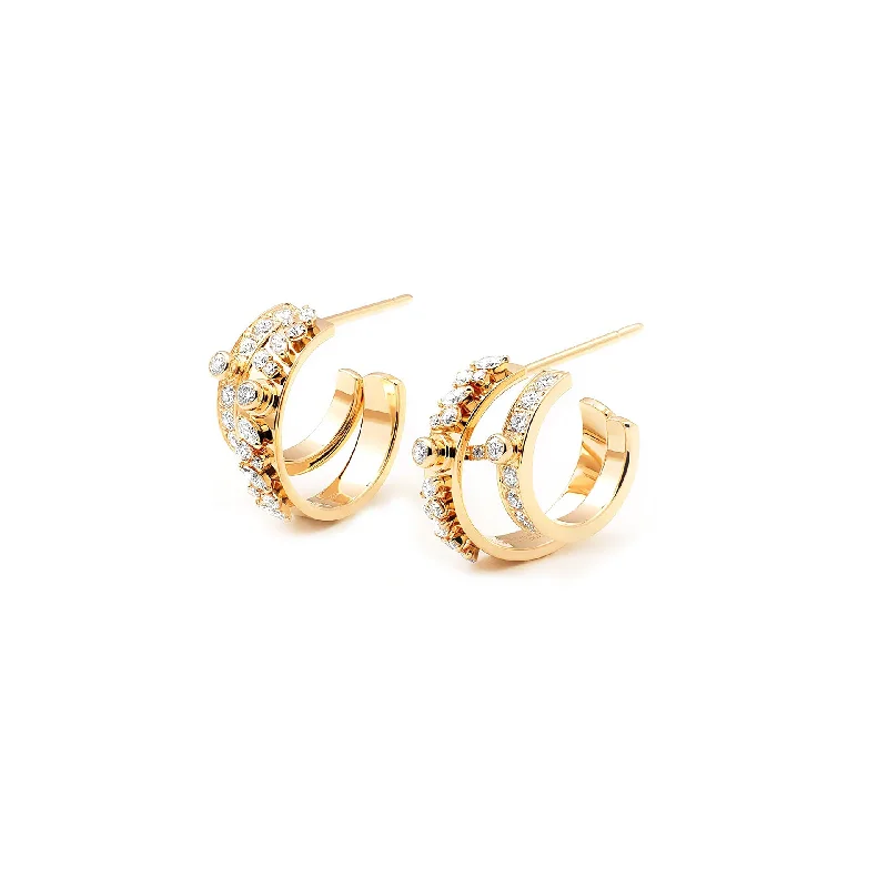 Single Hoop Earrings-Under The Stars Diamond Hoops