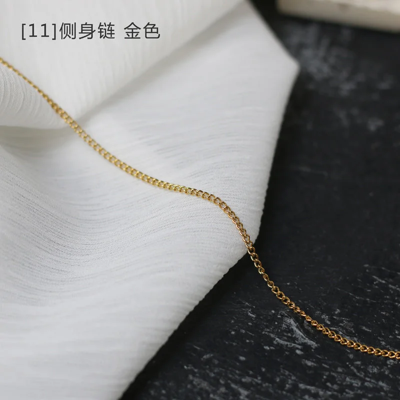 [11] Curb Necklace Gold 45cm