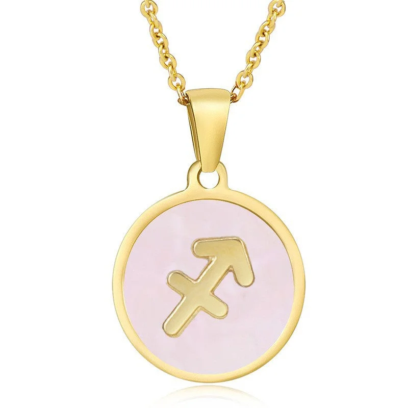 Pink Shell-Sagittarius (Including Chain)