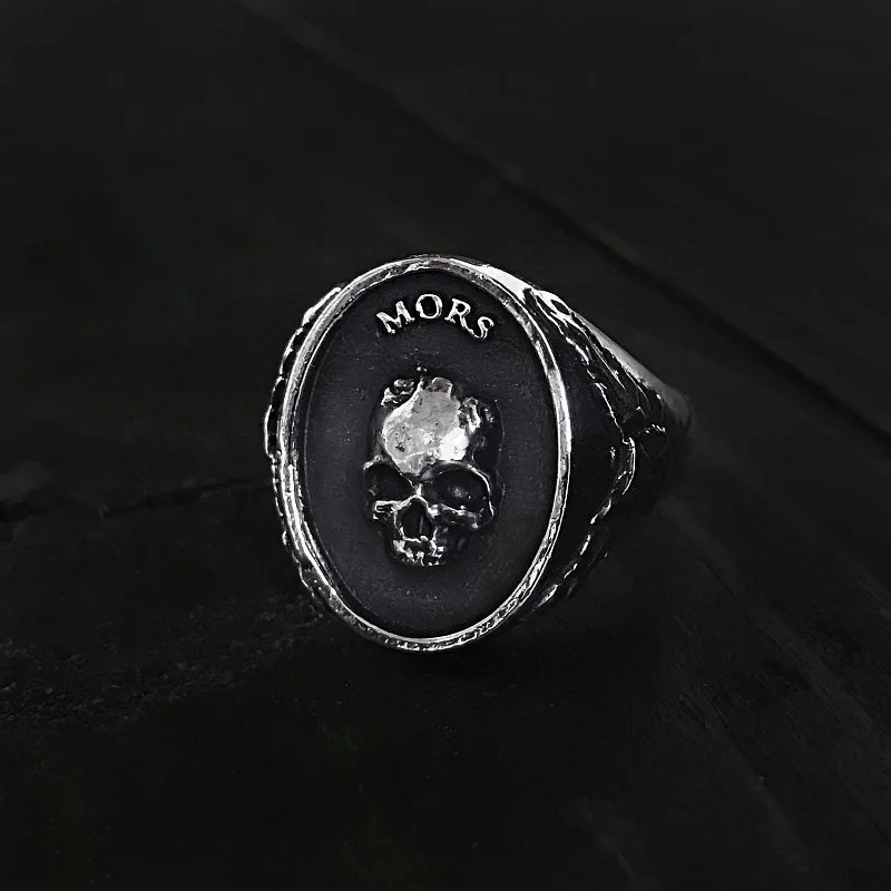 Gemstone Engagement Ring Sets-Mors Signet Style Ring