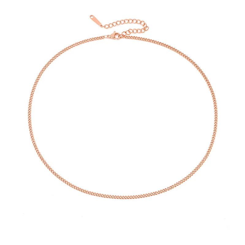 Rose Gold 2mm-38 5cm-yx328 44