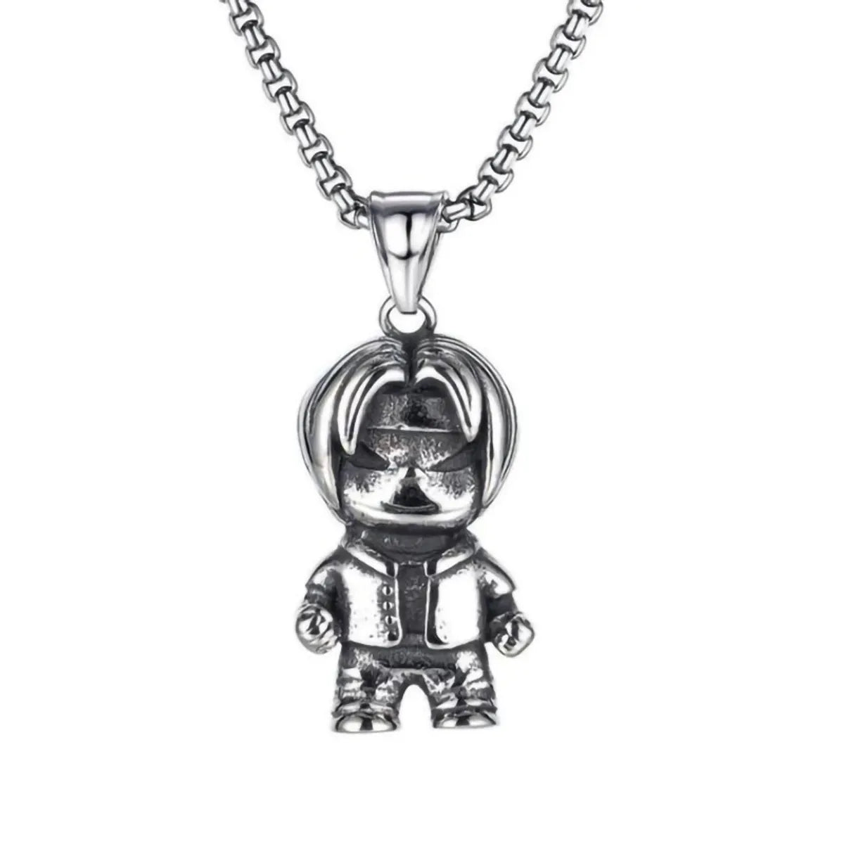 Robot Titanium Steel Necklace