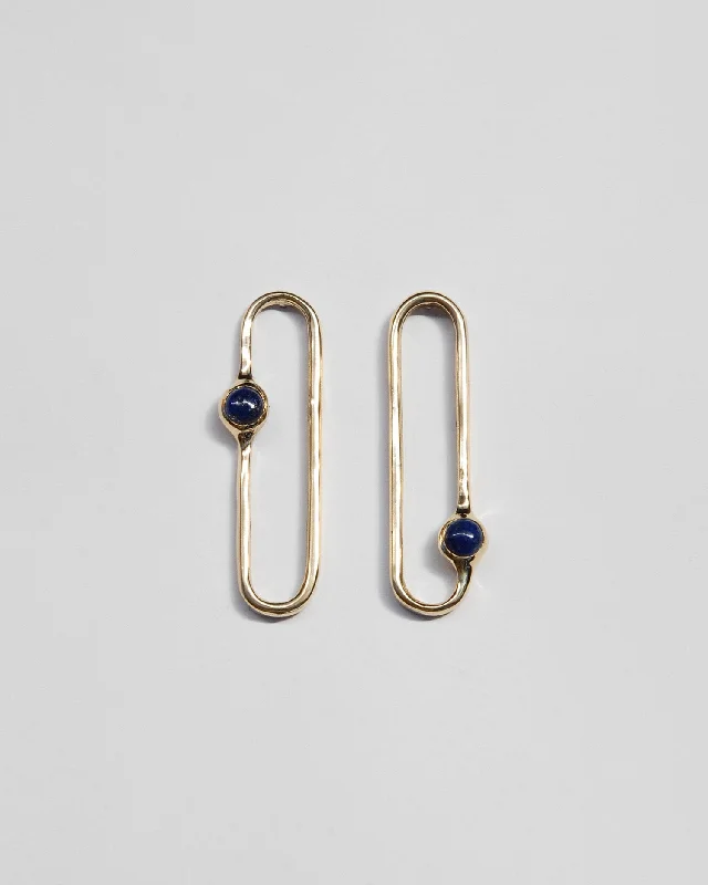 Large Crystal Drop Earrings-Amparo Earrings in Lapis