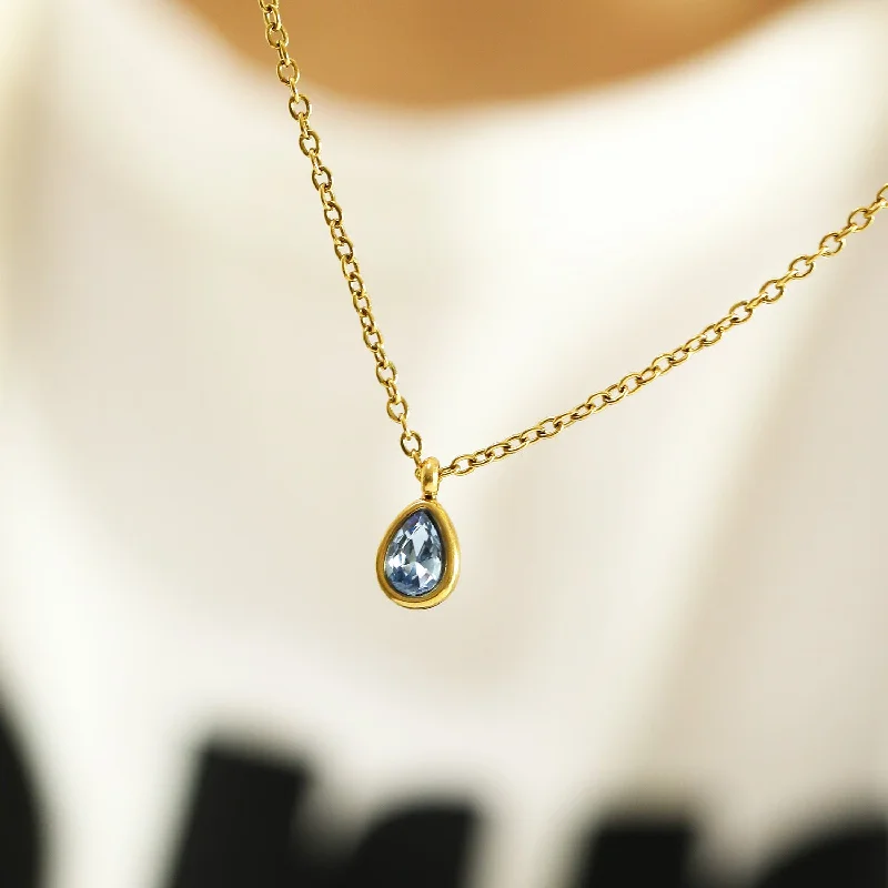 Gold Light Blue Diamond