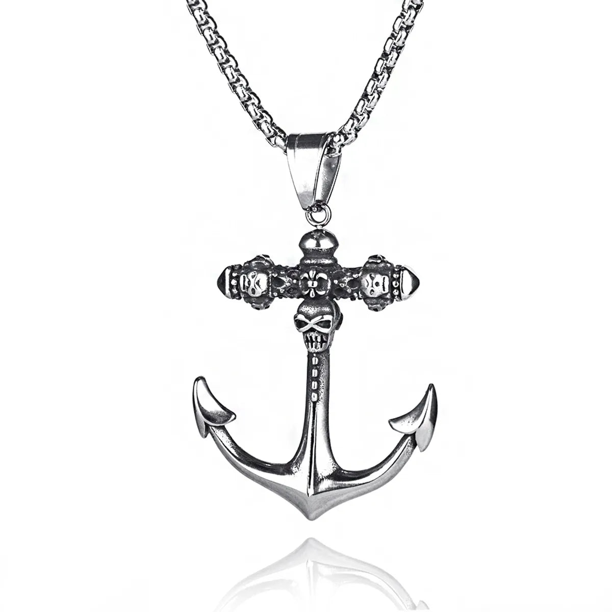 New Boat Anchor Titanium Steel Necklace