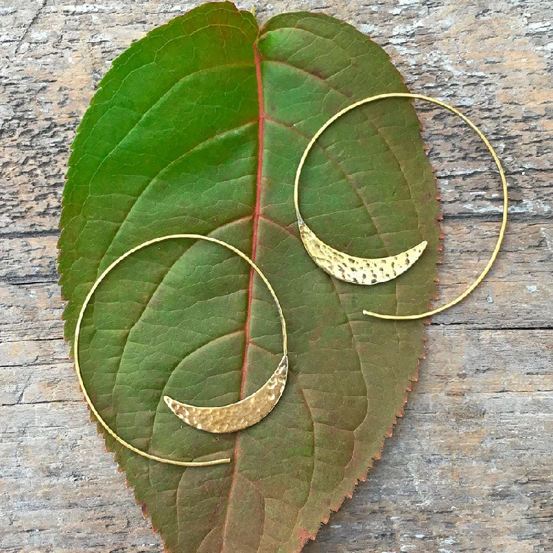 Simple Gemstone Earrings-Freedom Hoops - Gold, India