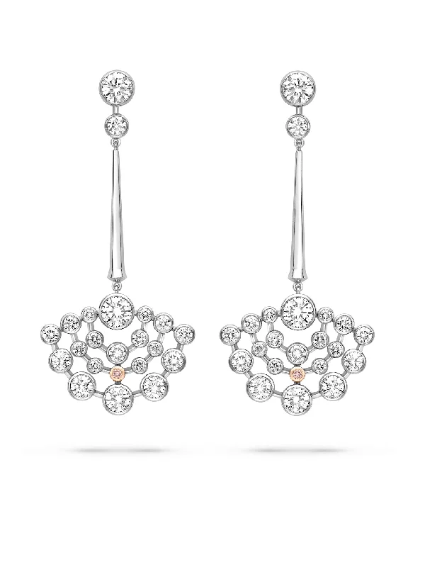 Gold Diamond Earrings-Raindance Chelsea Platinum Diamond Drop Earrings