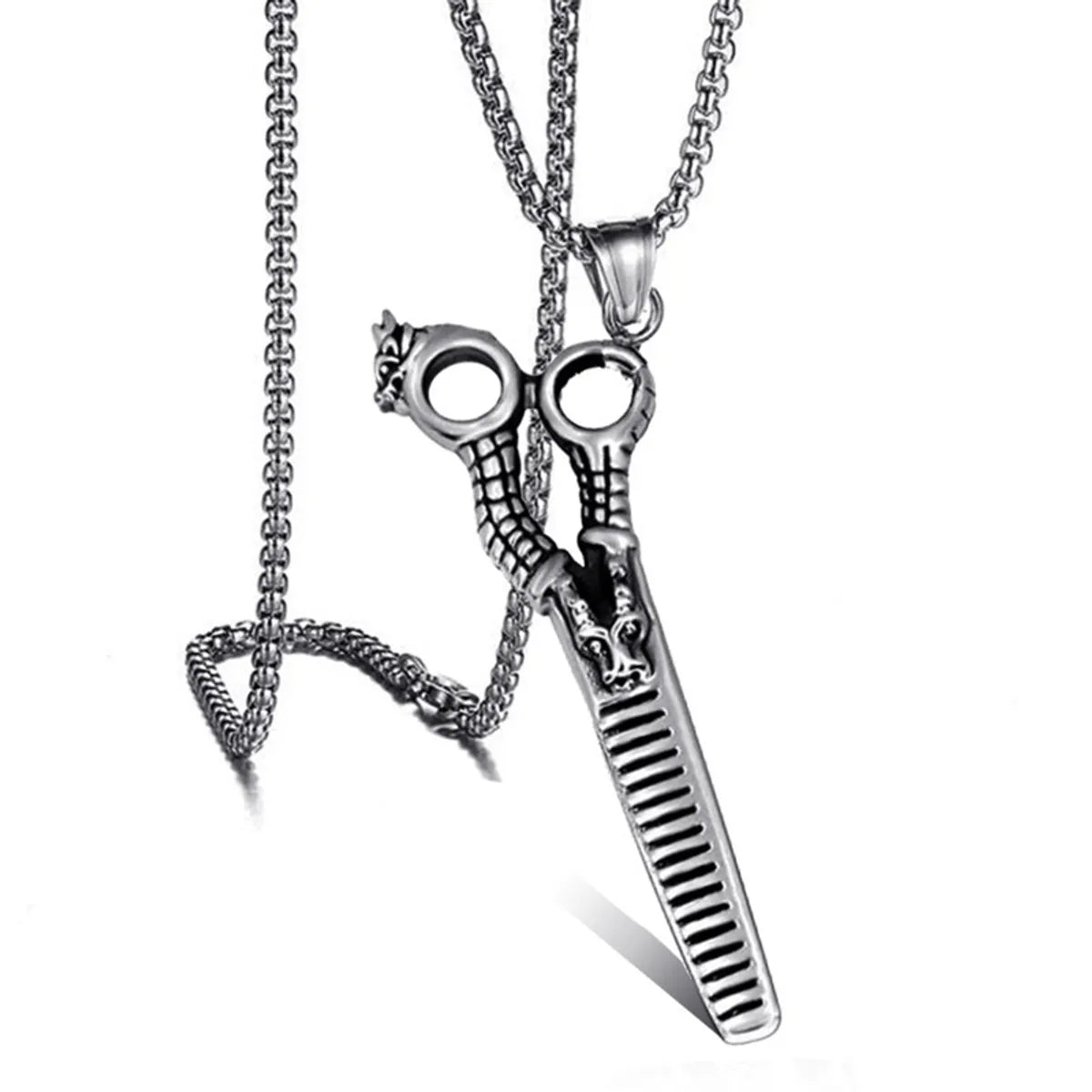 Scissors Titanium Steel Necklace