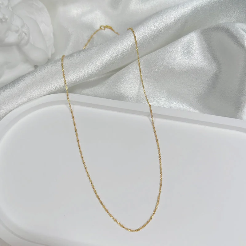 Golden Water Corrugated Chain 45cm