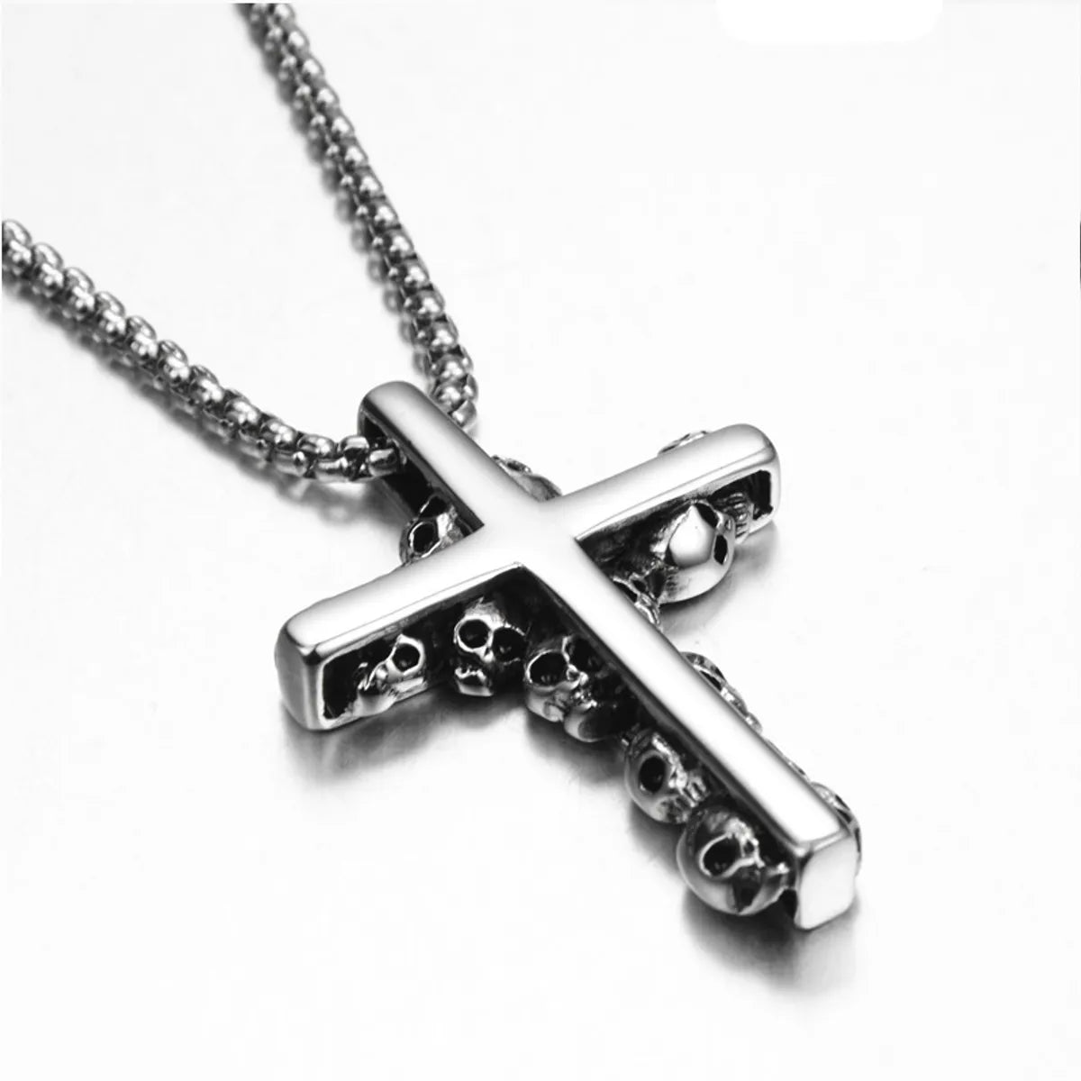 Skull Cross Titanium Steel Necklace