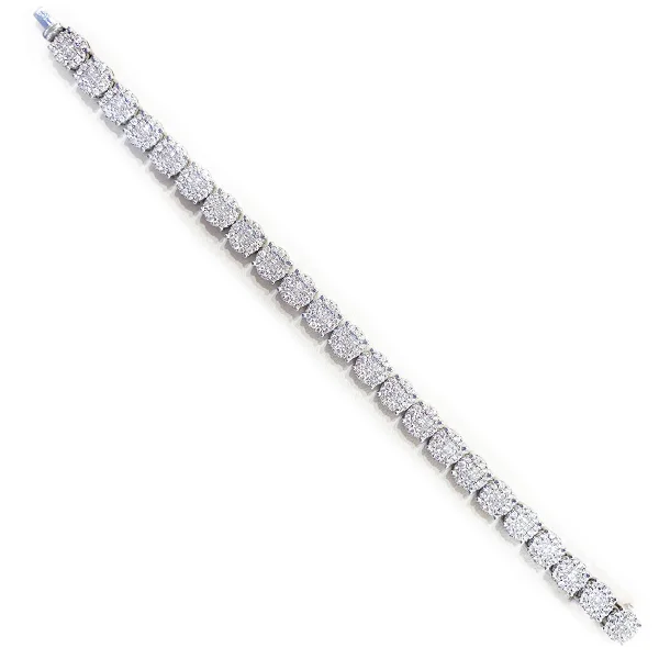 Unique Customizable Bracelets-18k White Gold Diamond Bracelet