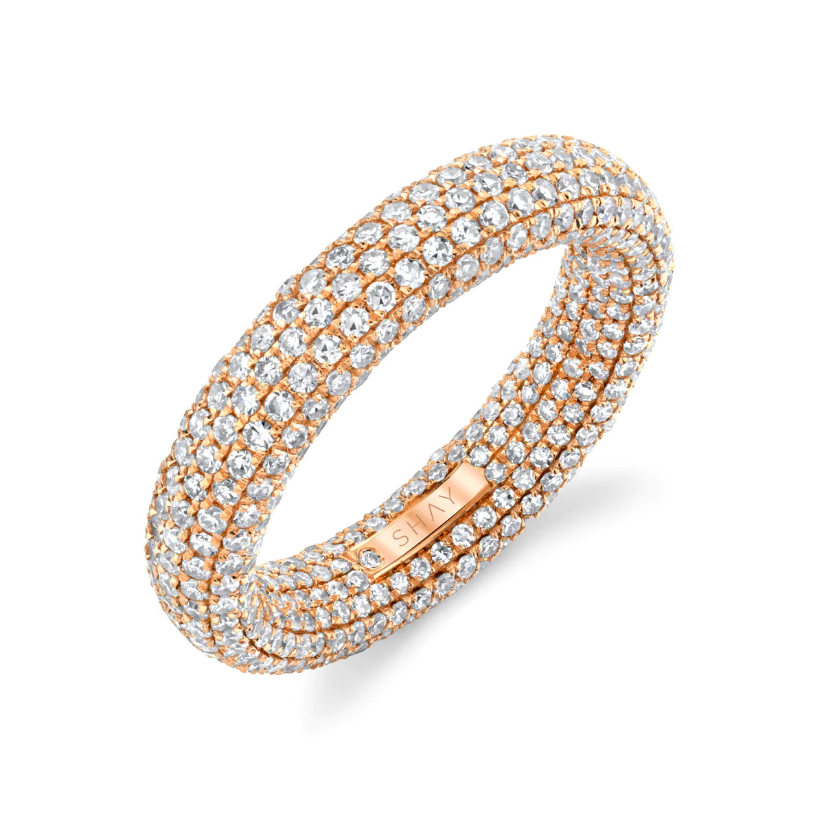 Round Cut Engagement Rings-Inside and Out Diamond Eternity Band Ring