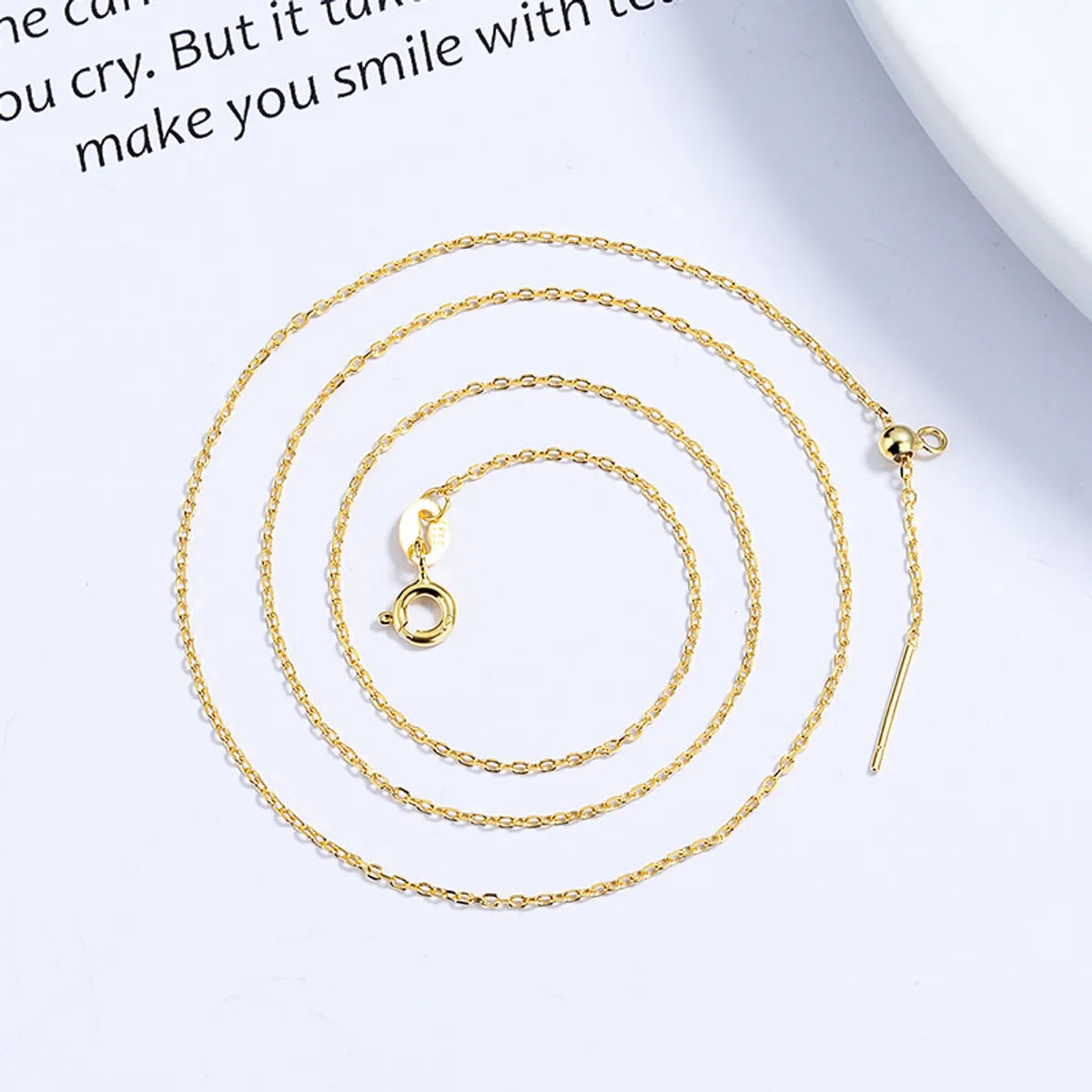 Custom Diamond Necklaces-Simple Style Solid Color Sterling Silver Plating Necklace