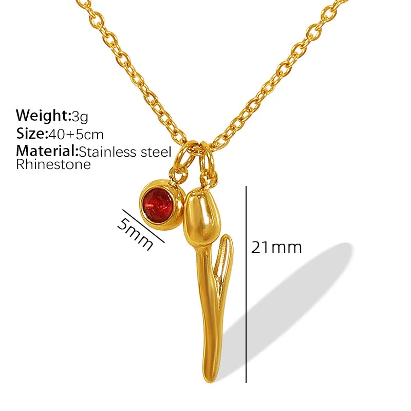 Xl66 Gold Tulip Necklace